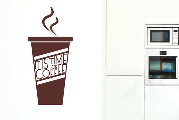 It Is Time For Coffee Wall Sticker