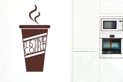 It Is Time For Coffee Wall Sticker