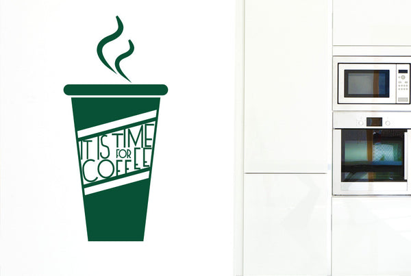 It Is Time For Coffee Wall Sticker