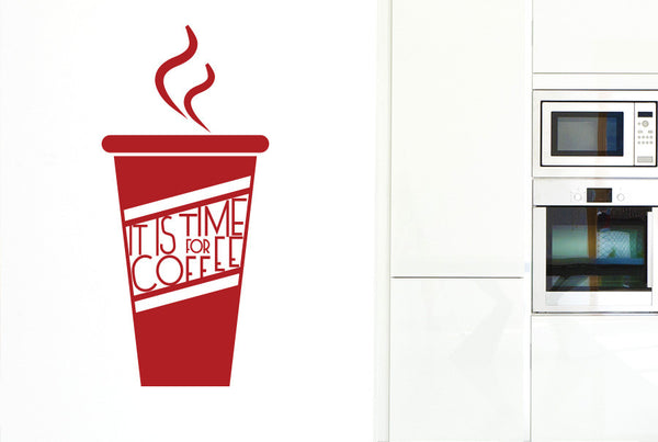 It Is Time For Coffee Wall Sticker