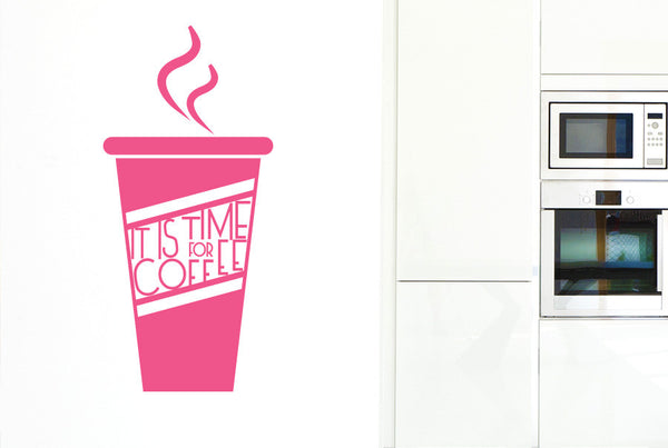 It Is Time For Coffee Wall Sticker