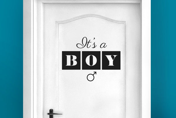 Its A Boy Door Room Sticker
