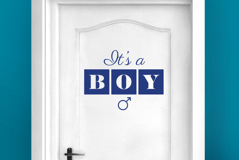 Its A Boy Door Room Sticker