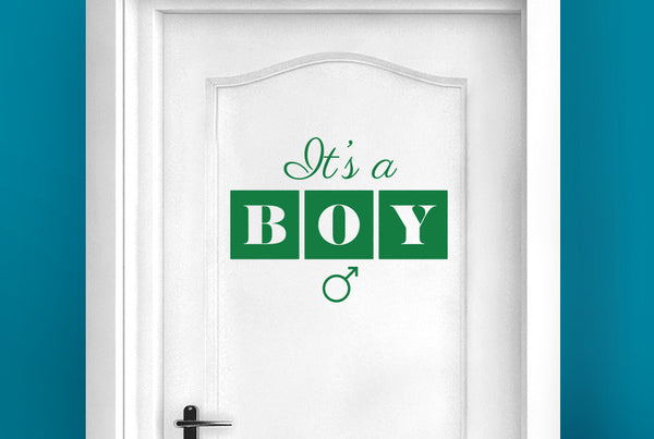 Its A Boy Door Room Sticker