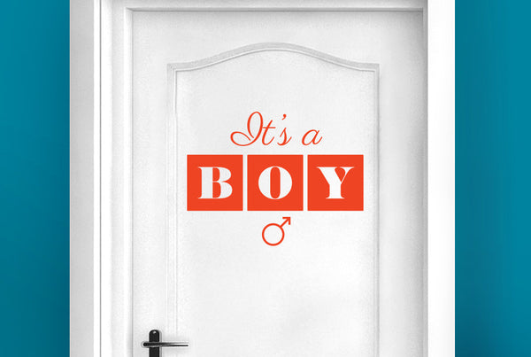 Its A Boy Door Room Sticker