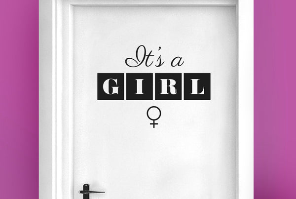 Its A Girl Door Room Sticker