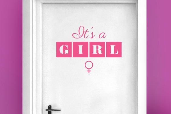 Its A Girl Door Room Sticker