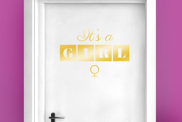 Its A Girl Door Room Sticker