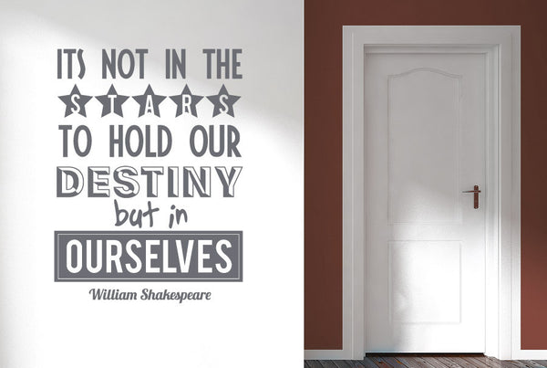 William Shakespeare - Its Not In The Stars To Hold Our Destiny But In Ourselves Wall Sticker