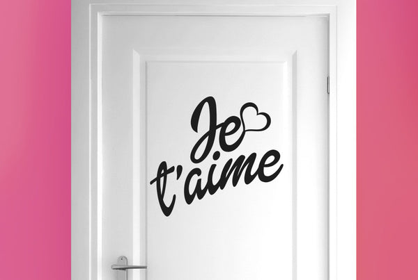 Je Taime Door Room Sticker
