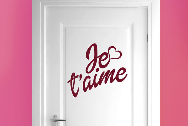 Je Taime Door Room Sticker