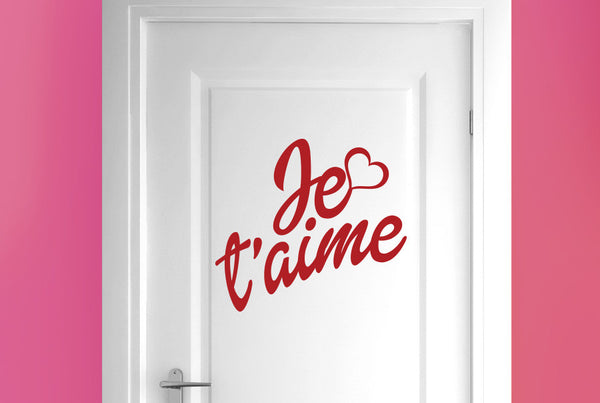 Je Taime Door Room Sticker