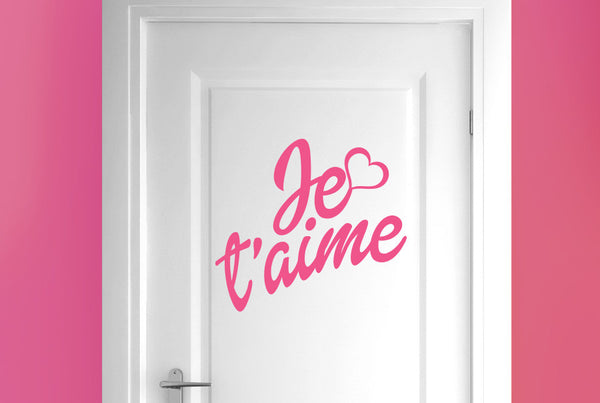 Je Taime Door Room Sticker