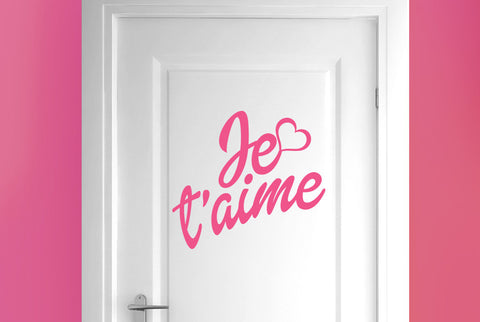 Je Taime Door Room Sticker