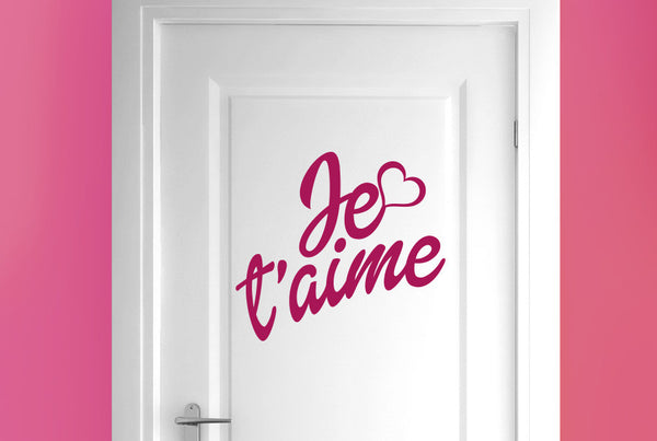Je Taime Door Room Sticker