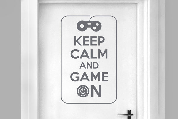 Keep Calm And Game On Door Room Sticker