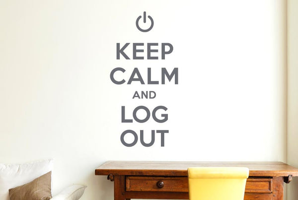 Keep Calm And Log Out Wall Sticker