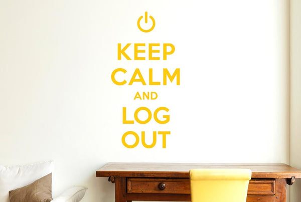 Keep Calm And Log Out Wall Sticker