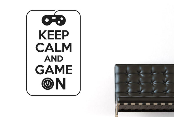 Keep Calm And Game On Wall Sticker