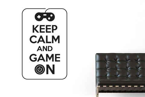 Keep Calm And Game On Wall Sticker
