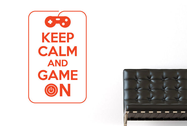 Keep Calm And Game On Wall Sticker
