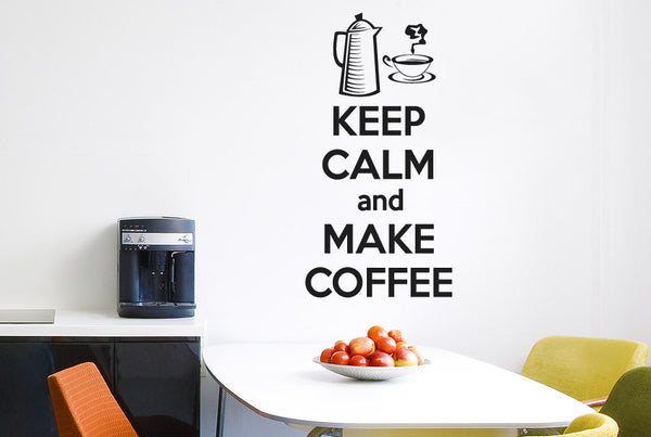 Keep Clam And Make Coffee Wall Sticker