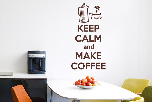 Keep Clam And Make Coffee Wall Sticker