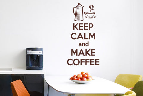 Keep Clam And Make Coffee Wall Sticker