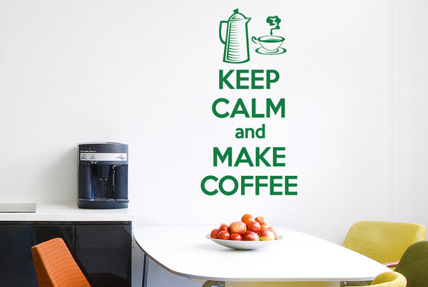 Keep Clam And Make Coffee Wall Sticker