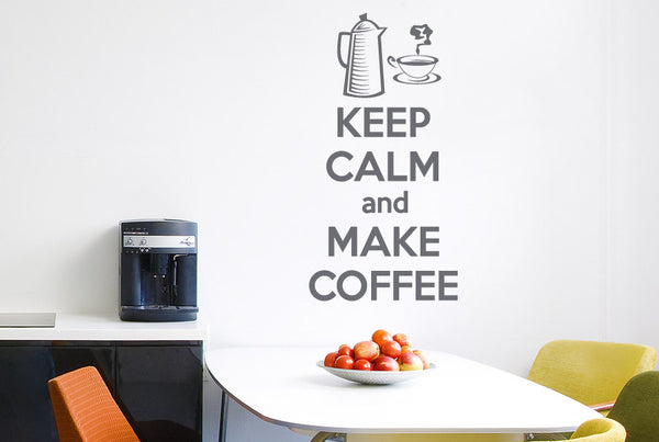 Keep Clam And Make Coffee Wall Sticker