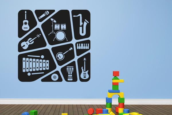 Kids Music Collage Wall Sticker
