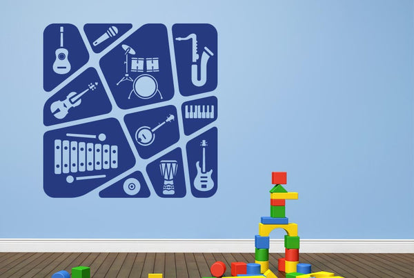 Kids Music Collage Wall Sticker