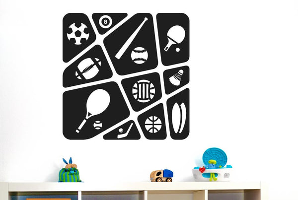 Kids Sports Collage Wall Sticker