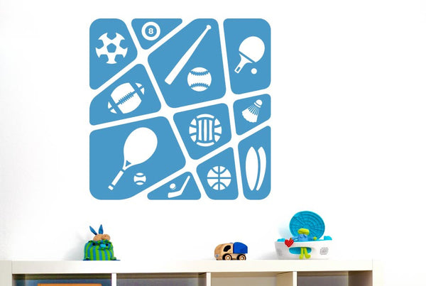 Kids Sports Collage Wall Sticker