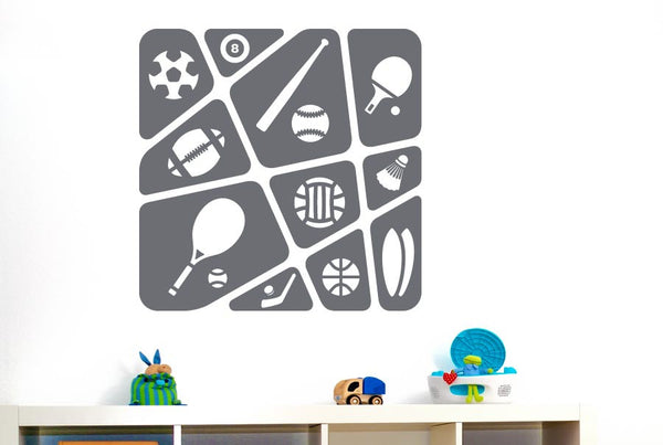 Kids Sports Collage Wall Sticker