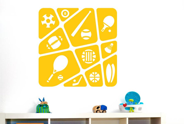 Kids Sports Collage Wall Sticker
