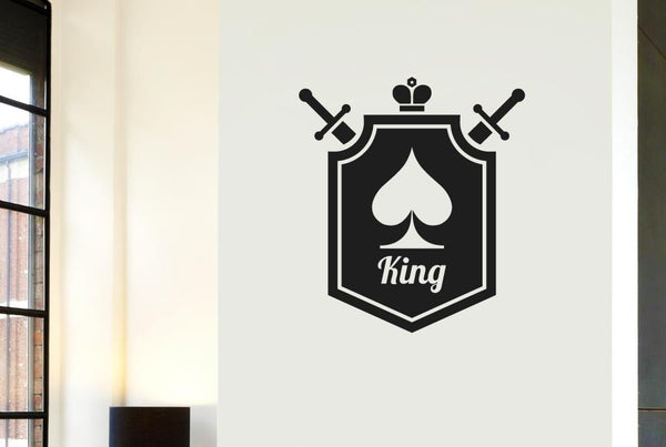 King Of Spades Shield Wall Sticker