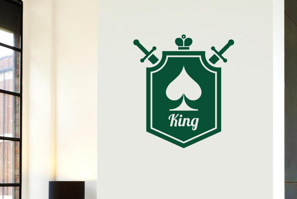 King Of Spades Shield Wall Sticker