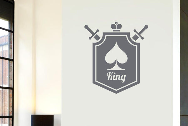 King Of Spades Shield Wall Sticker