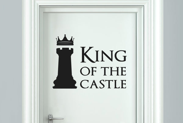 King Of The Castle Chess Piece Door Room Sticker