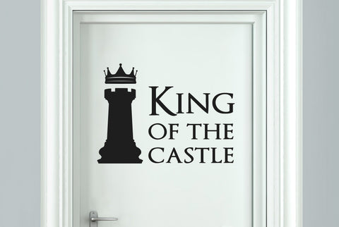 King Of The Castle Chess Piece Door Room Sticker