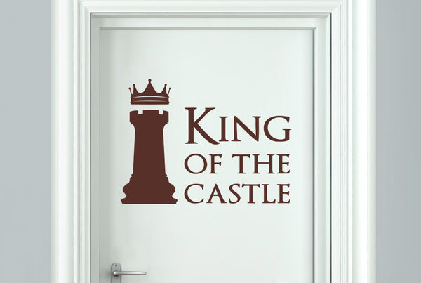 King Of The Castle Chess Piece Door Room Sticker