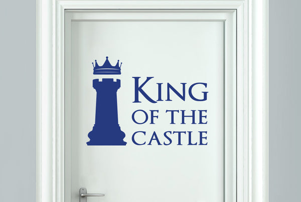 King Of The Castle Chess Piece Door Room Sticker