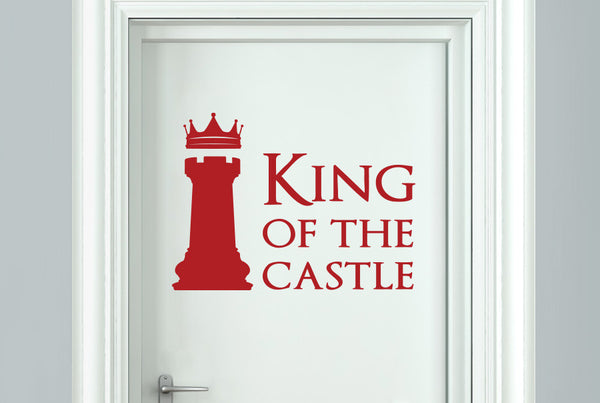 King Of The Castle Chess Piece Door Room Sticker