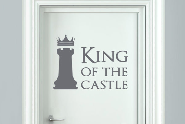 King Of The Castle Chess Piece Door Room Sticker