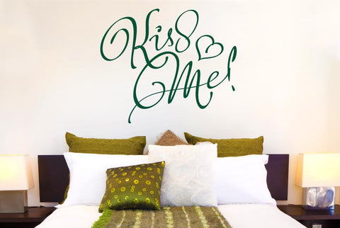 Kiss Me Handwritten Signature Wall Sticker