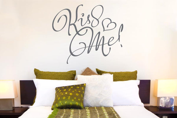 Kiss Me Handwritten Signature Wall Sticker