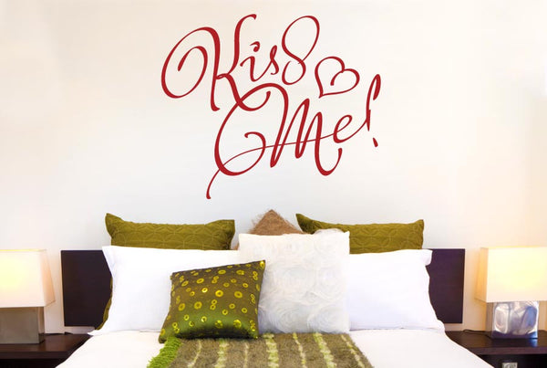 Kiss Me Handwritten Signature Wall Sticker