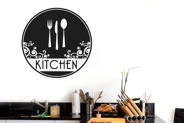 Kitchen Cutlery Circle Wall Sticker