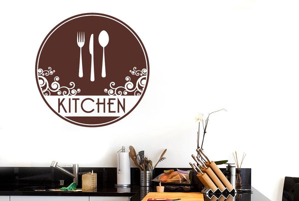 Kitchen Cutlery Circle Wall Sticker